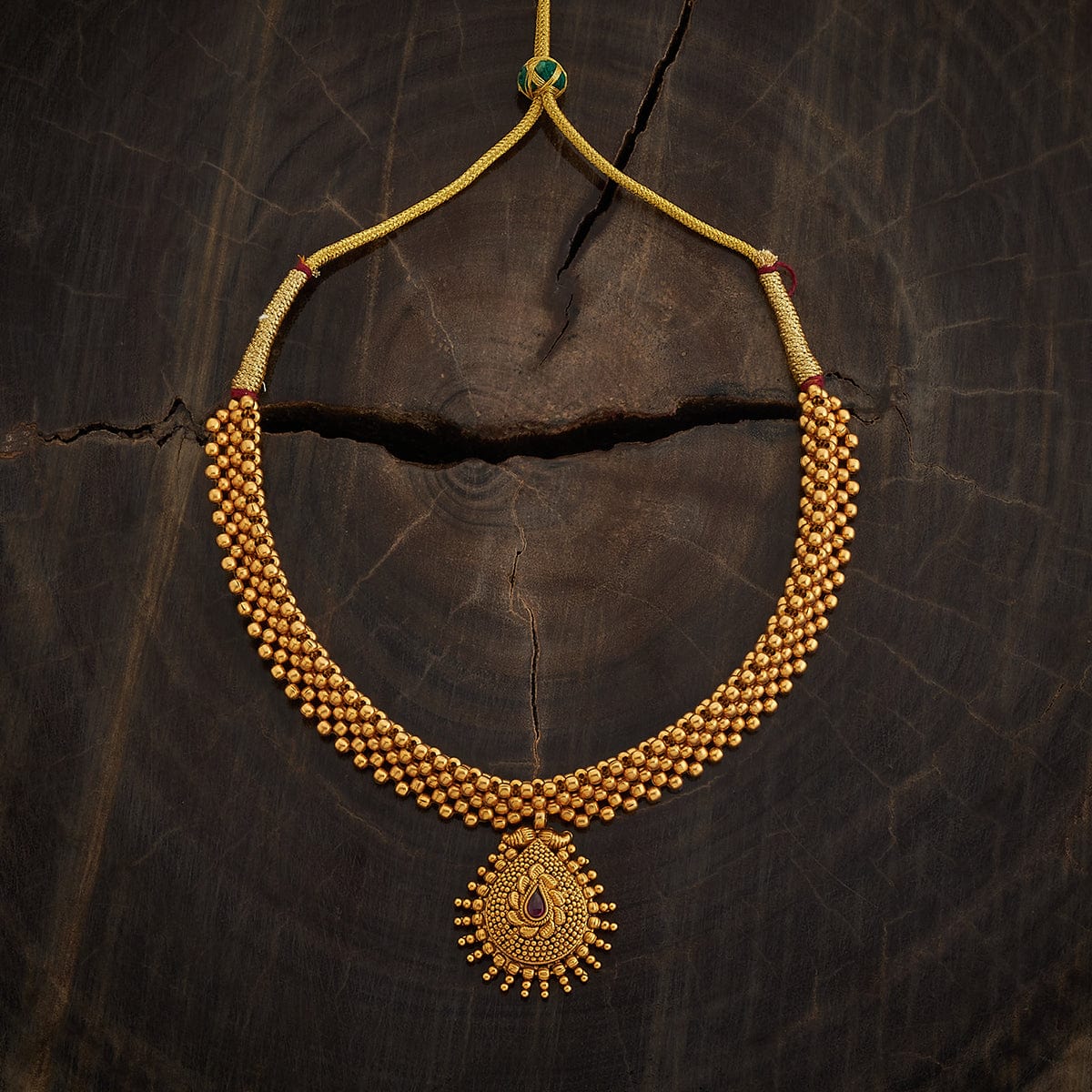 Antique Golden Stones Necklace