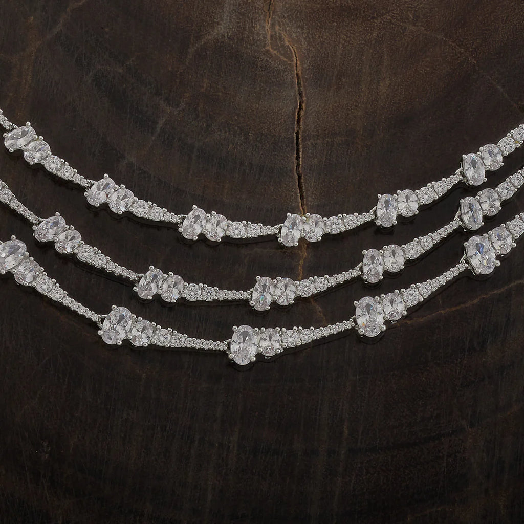 Zircon Necklace gold polish