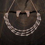 Zircon Necklace gold polish