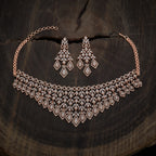 Zircon Necklace gold & silver