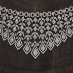 Zircon Necklace gold & silver