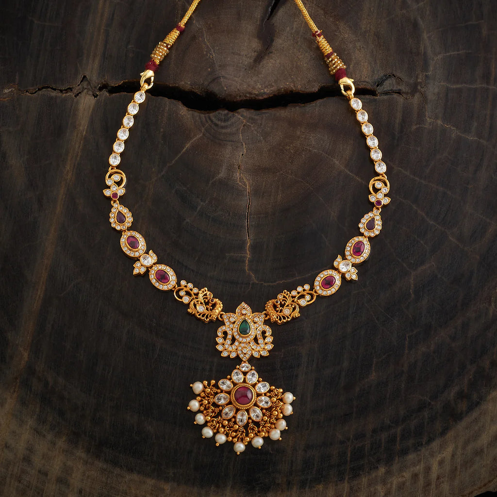 Silver Temple Necklace Base Metal 92.5 Silver