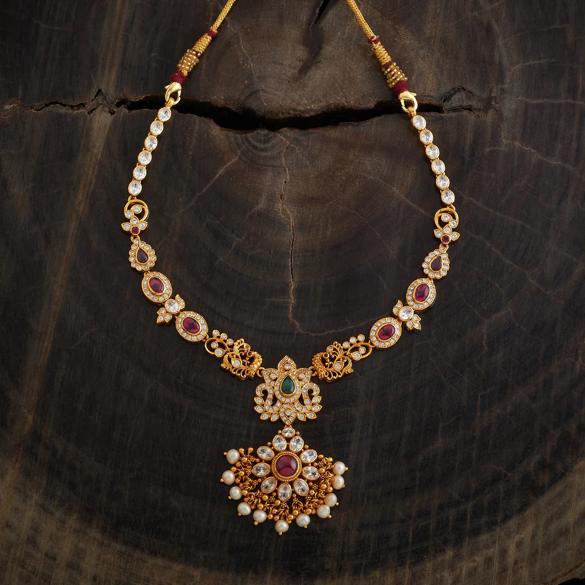 Silver Temple Necklace Base Metal 92.5 Silver