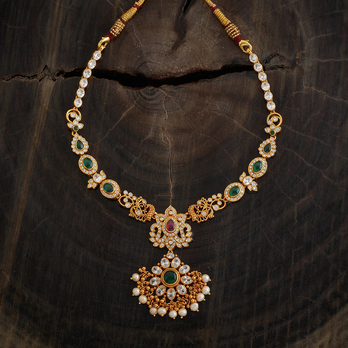 Silver Temple Necklace Base Metal 92.5 Silver