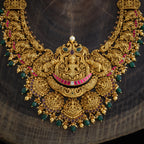 Silver Temple Long Necklaces/Haaram