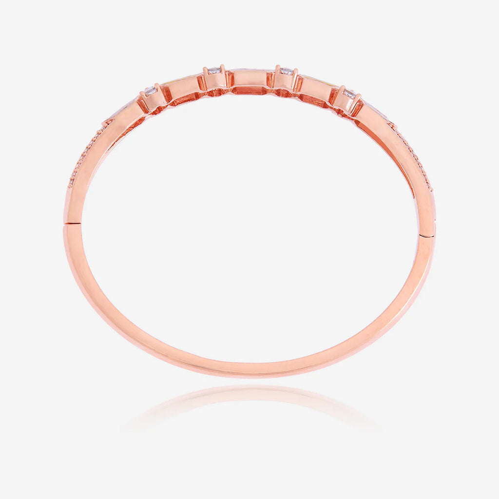 Meenakari Zircon Kada Unique Rose Gold