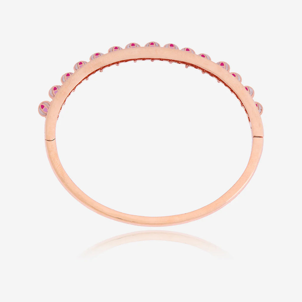 Meenakari Zircon Kada embodies a blend of modern