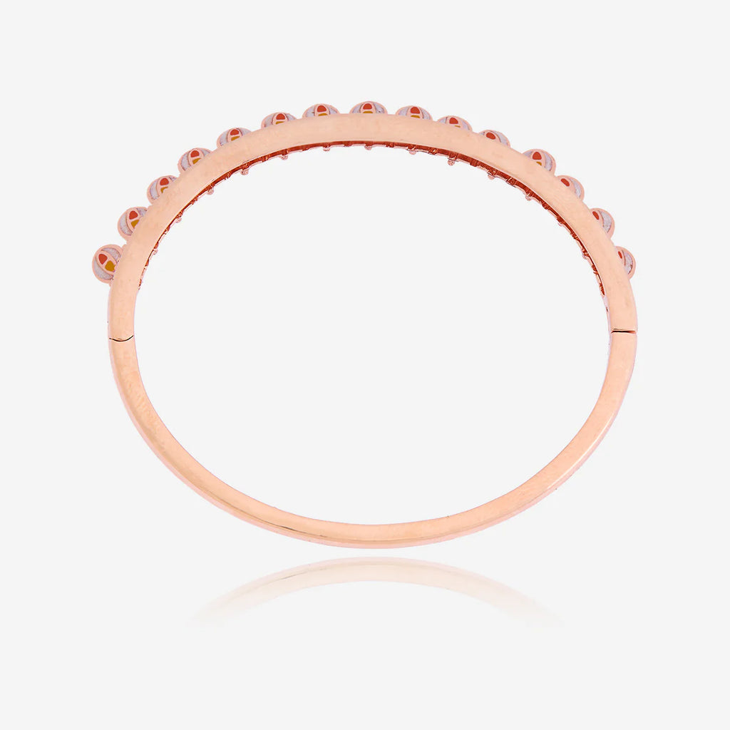 Meenakari Zircon Kada embodies a blend of modern