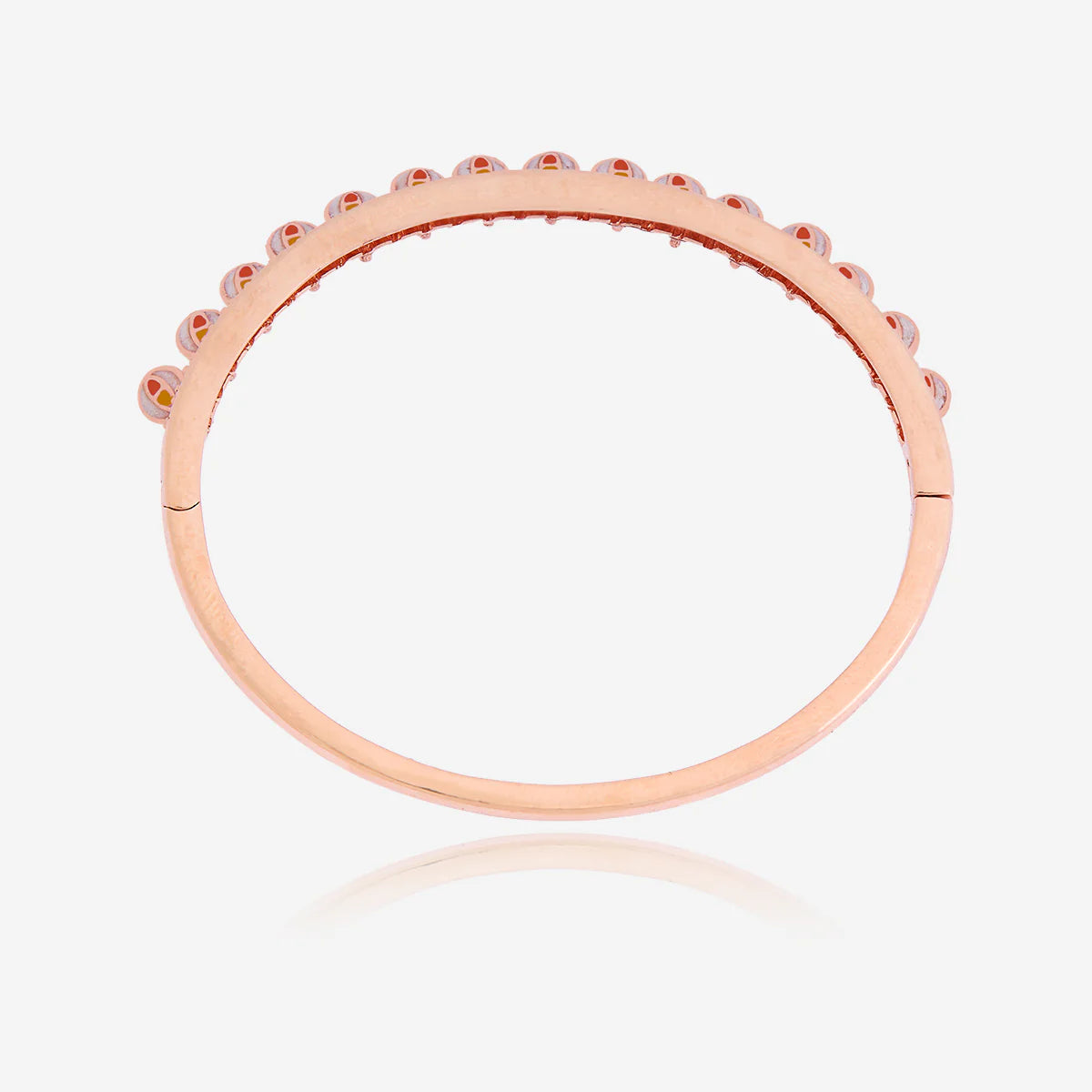 Meenakari Zircon Kada embodies a blend of modern