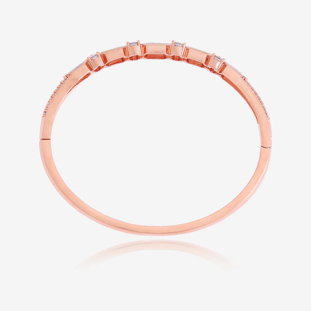 Meenakari Zircon Kada Unique Rose Gold