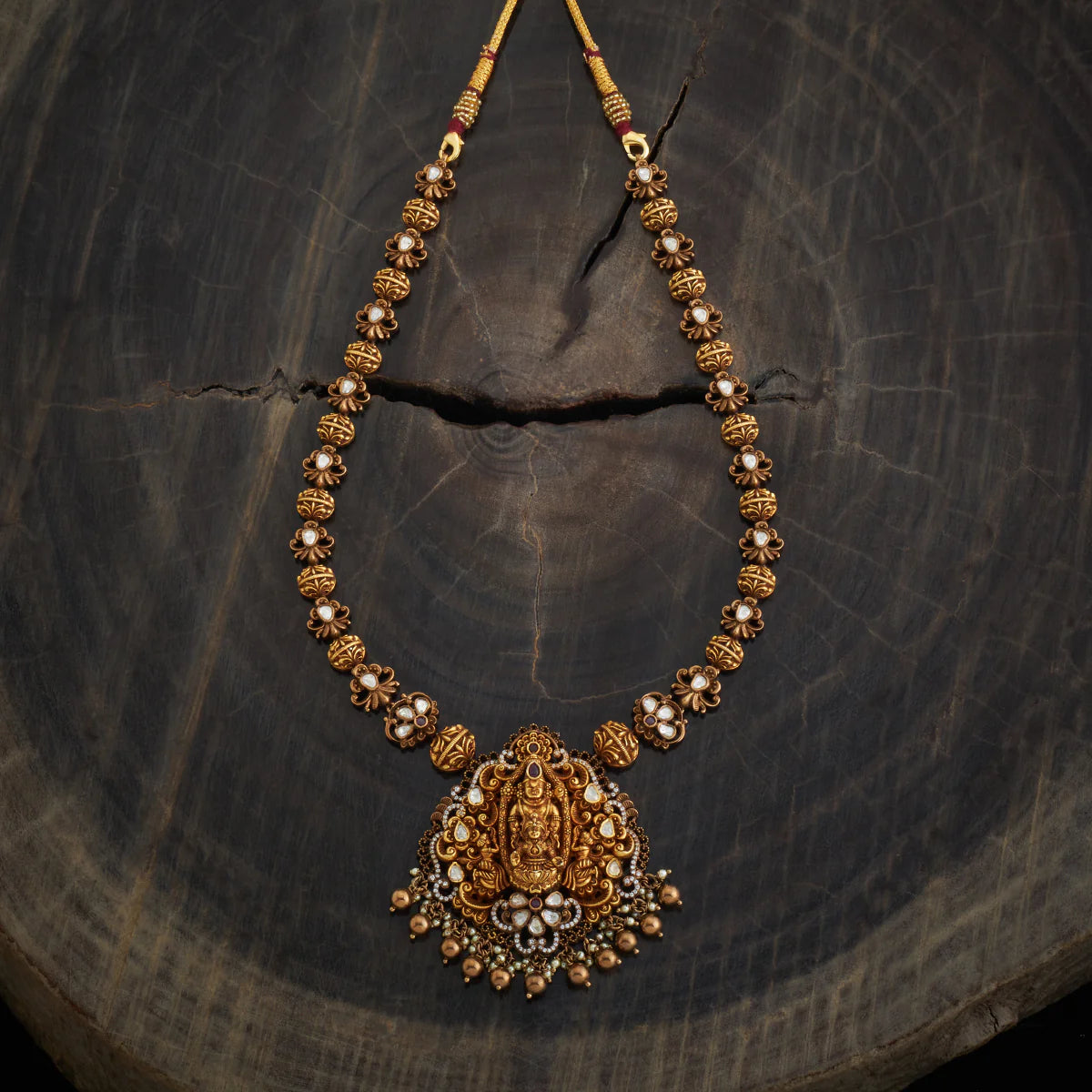 Silver Temple Necklace Stone