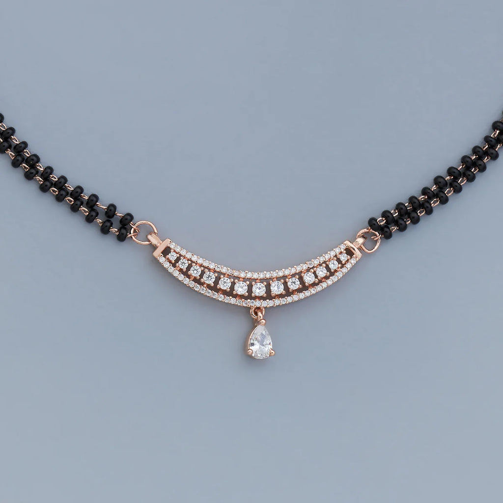 Zircon Mangalsutra Copper Alloy