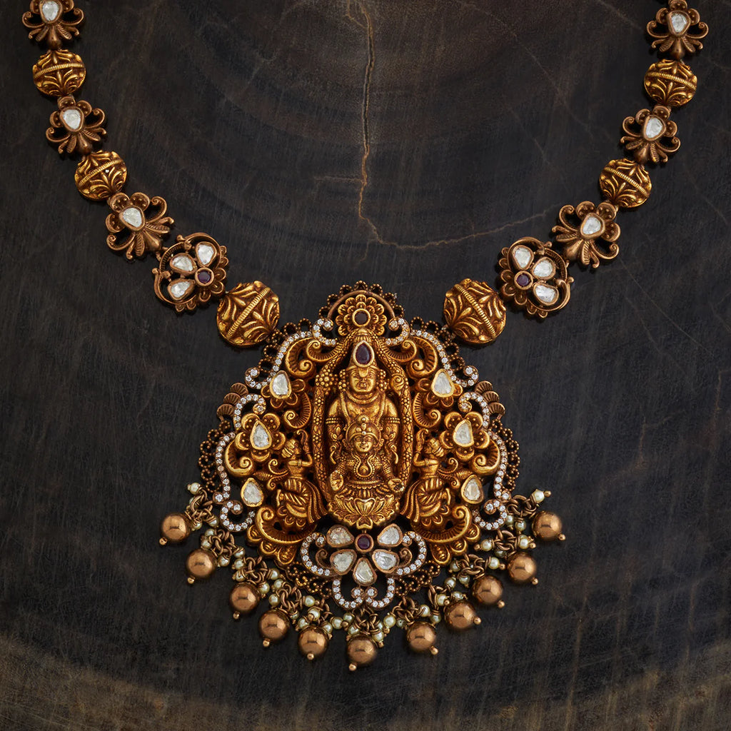 Silver Temple Necklace Stone