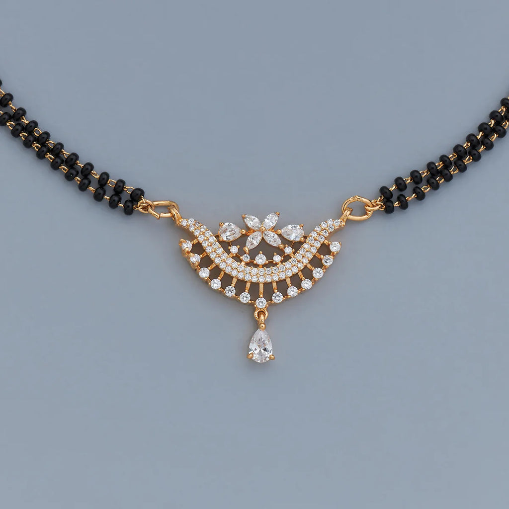 Zircon Mangalsutra neckpiece is a perfect blend of tradition
