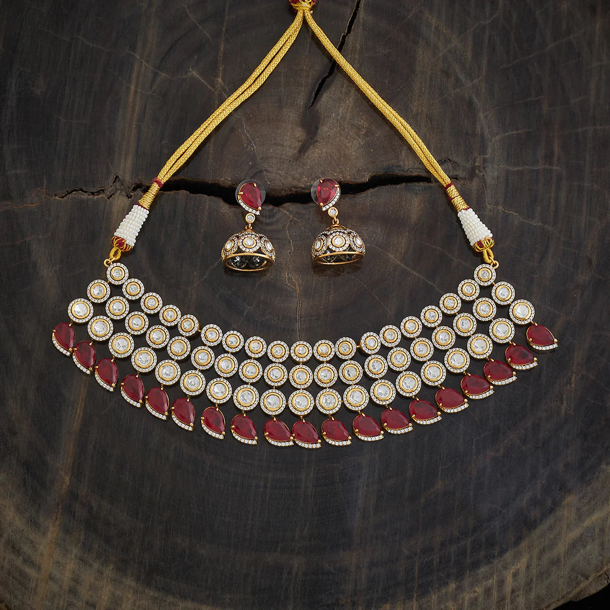 Kundan Necklace Push