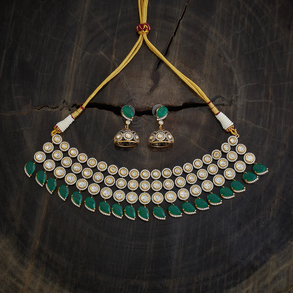 Kundan Necklace Push