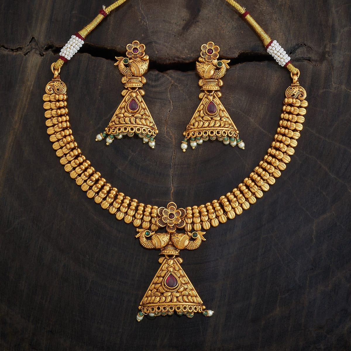 peacock Gold Antique Necklace