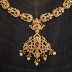 Silver Temple Necklace White