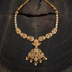 Silver Temple Necklace White