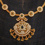 Silver Temple Necklace Zircon stone