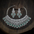 Zircon Necklace Blue & green