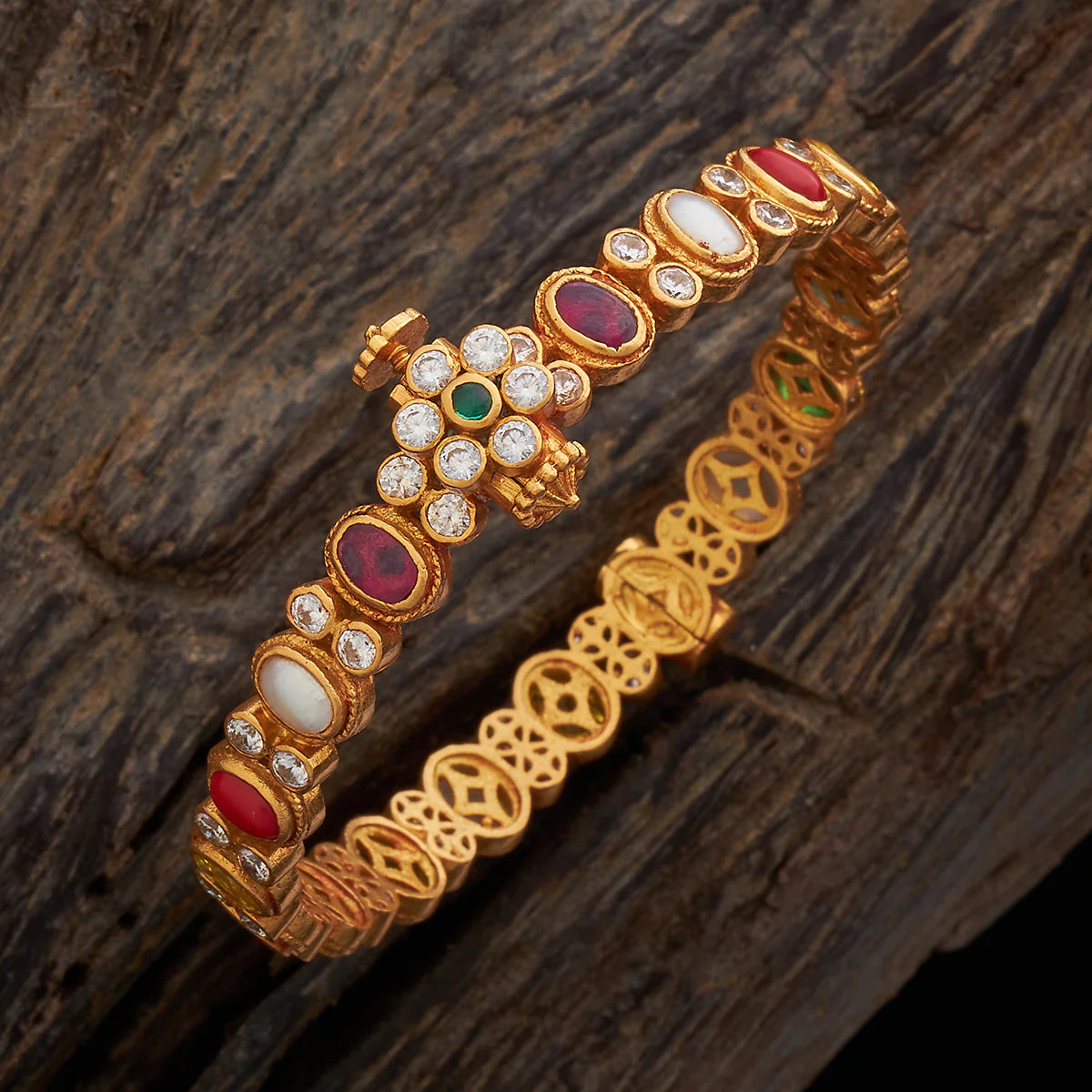 Silver Temple Bangle 18