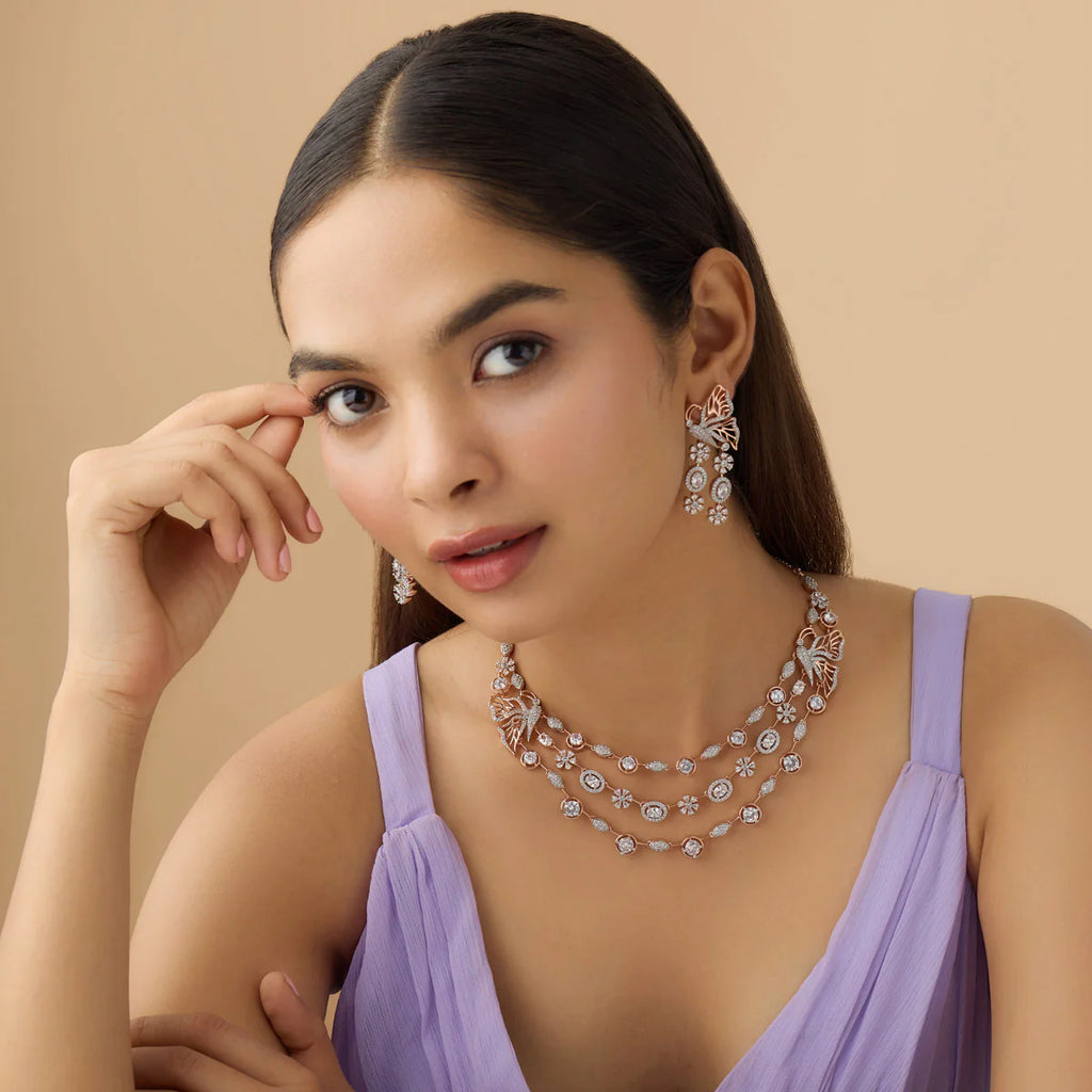 Zircon Necklace Copper Jewellery