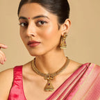 peacock Gold Antique Necklace