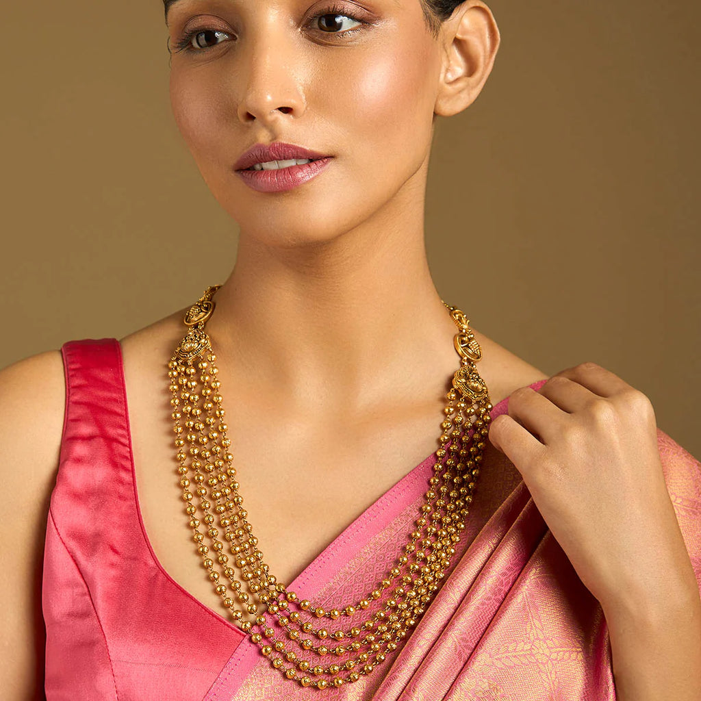 Silver Temple Necklace Jewellery Sets Collection