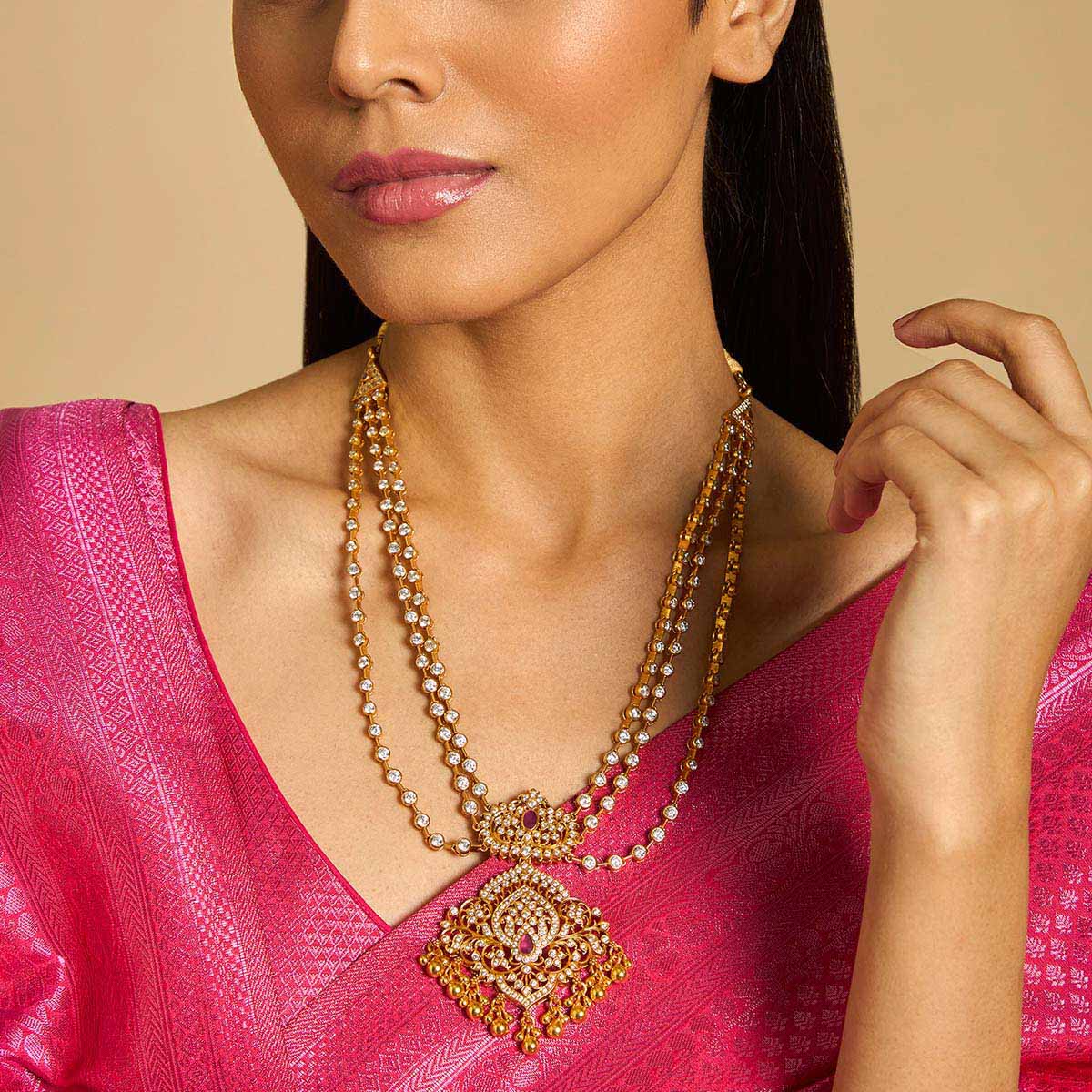 Silver Temple Necklace Spinal