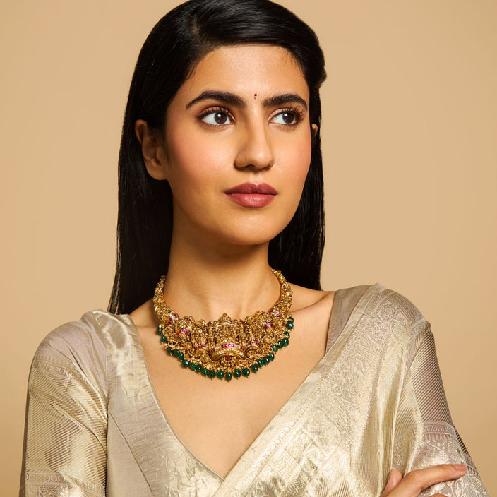 Silver Temple Necklace Antique Jewellery