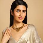 Silver Temple Necklace Varamahalakshmi