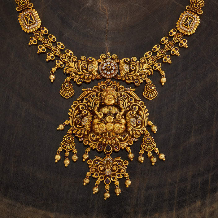 Latest Stylish Gold Plated Antique Necklace