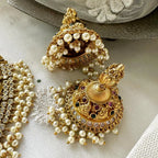 Antique matte Peacock row AD cushion gutta short set