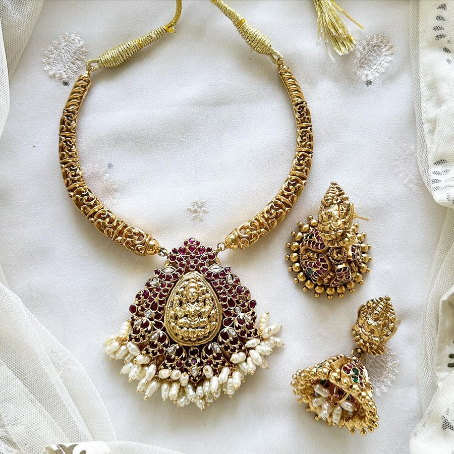 Bridal Lakshmi Kemp peacock designer pipe set 92.5 Silver