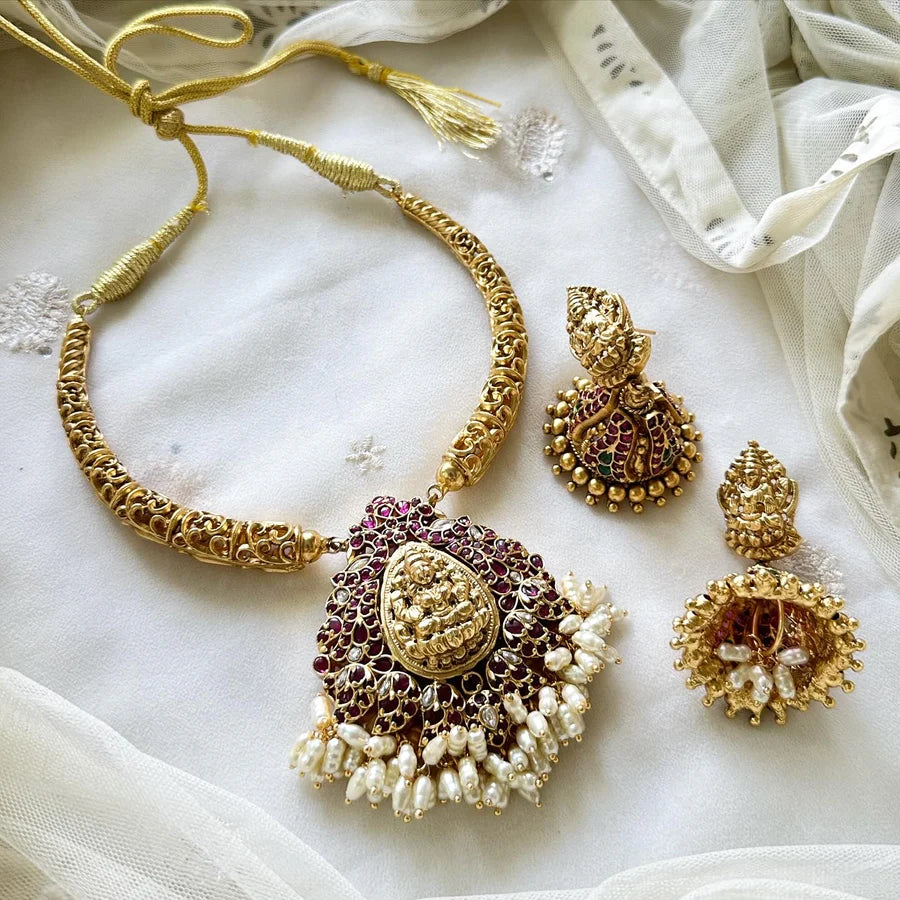 Bridal Lakshmi Kemp peacock designer pipe set 92.5 Silver