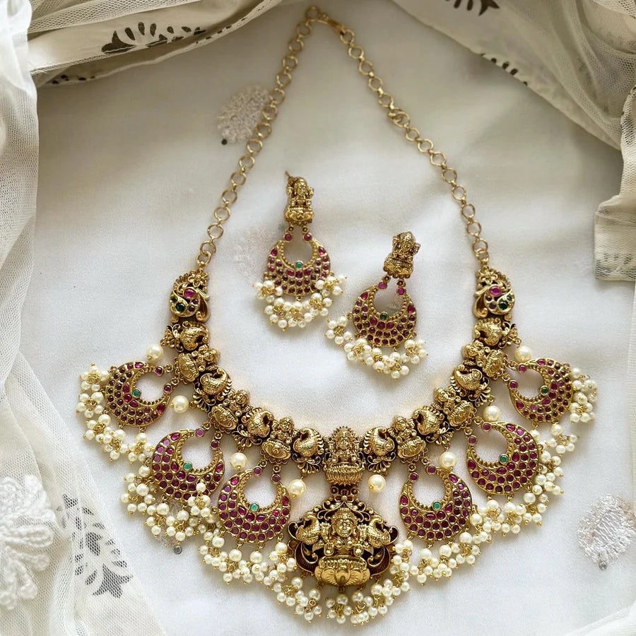 Bridal antique kemp chand laxshmi lace short set