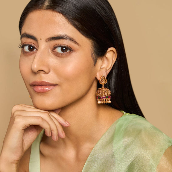 Silver Temple Earring 39