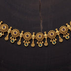 Green Stone Short Antique Necklace Set