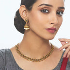 Short Gold Temple Antique Necklace Set