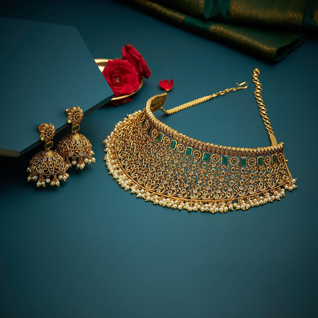 Antique Hard work Choker Necklace