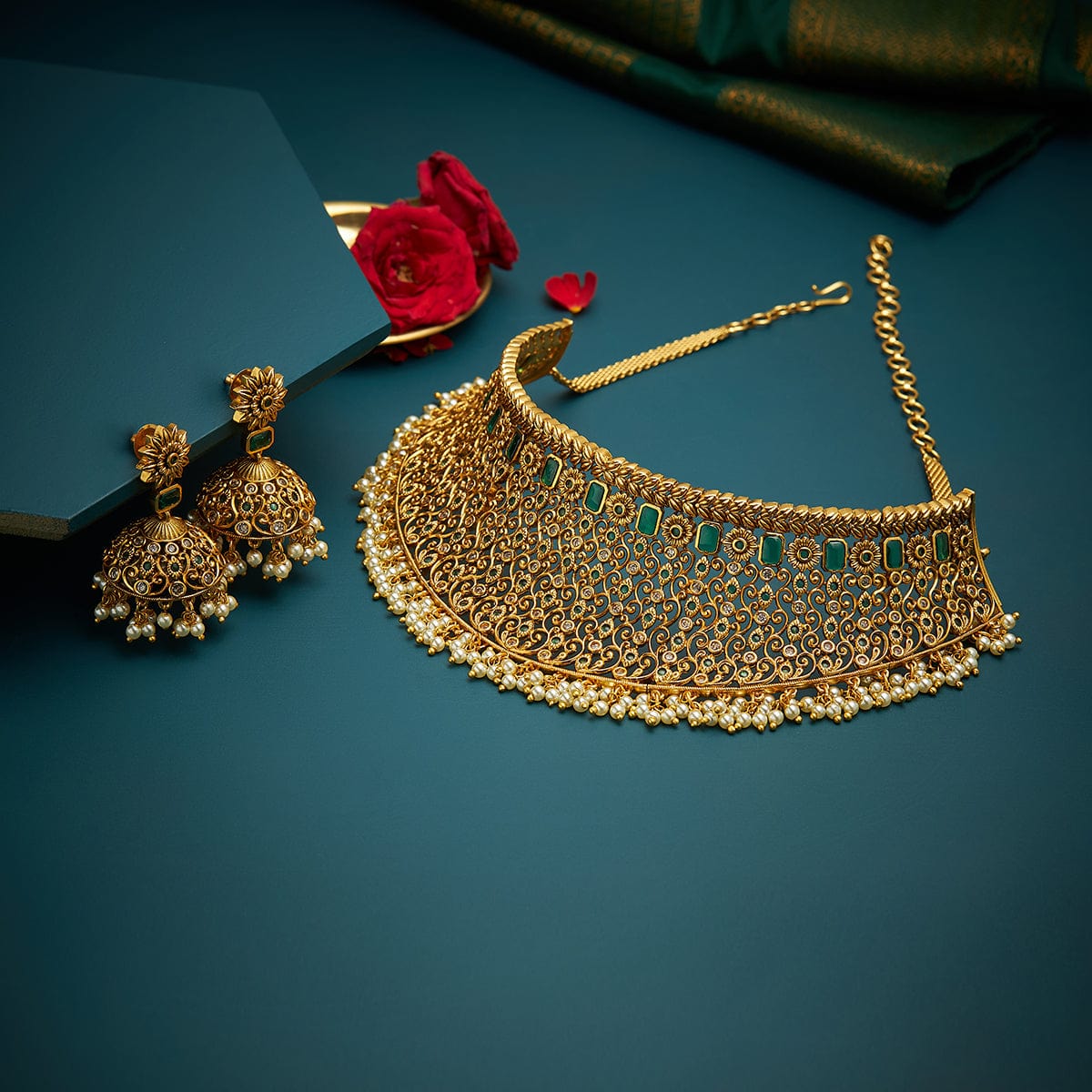 Antique Hard work Choker Necklace