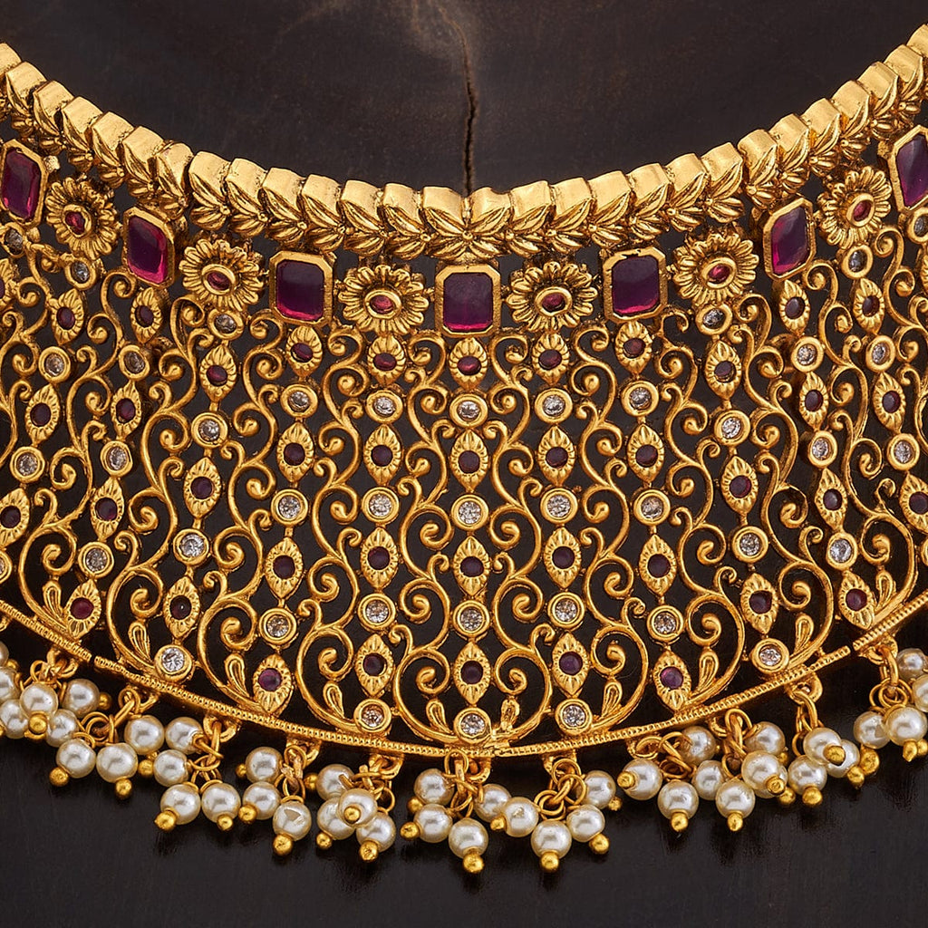 Antique Hard work Choker Necklace