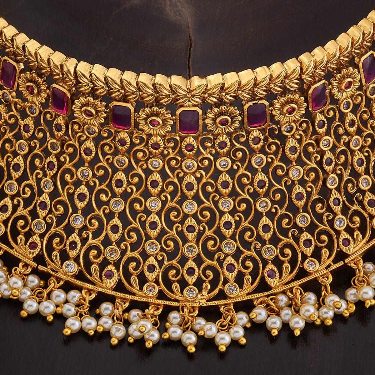 Antique Hard work Choker Necklace