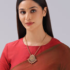 Single Line Stones Temple Antique Necklace