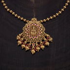 Single Line Stones Temple Antique Necklace