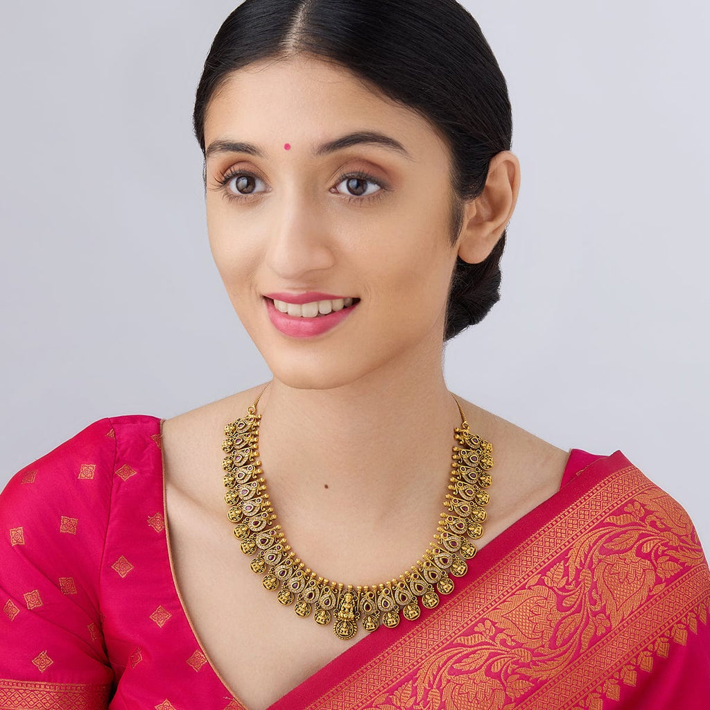 Antique Necklace copper alloy and synthetic stones