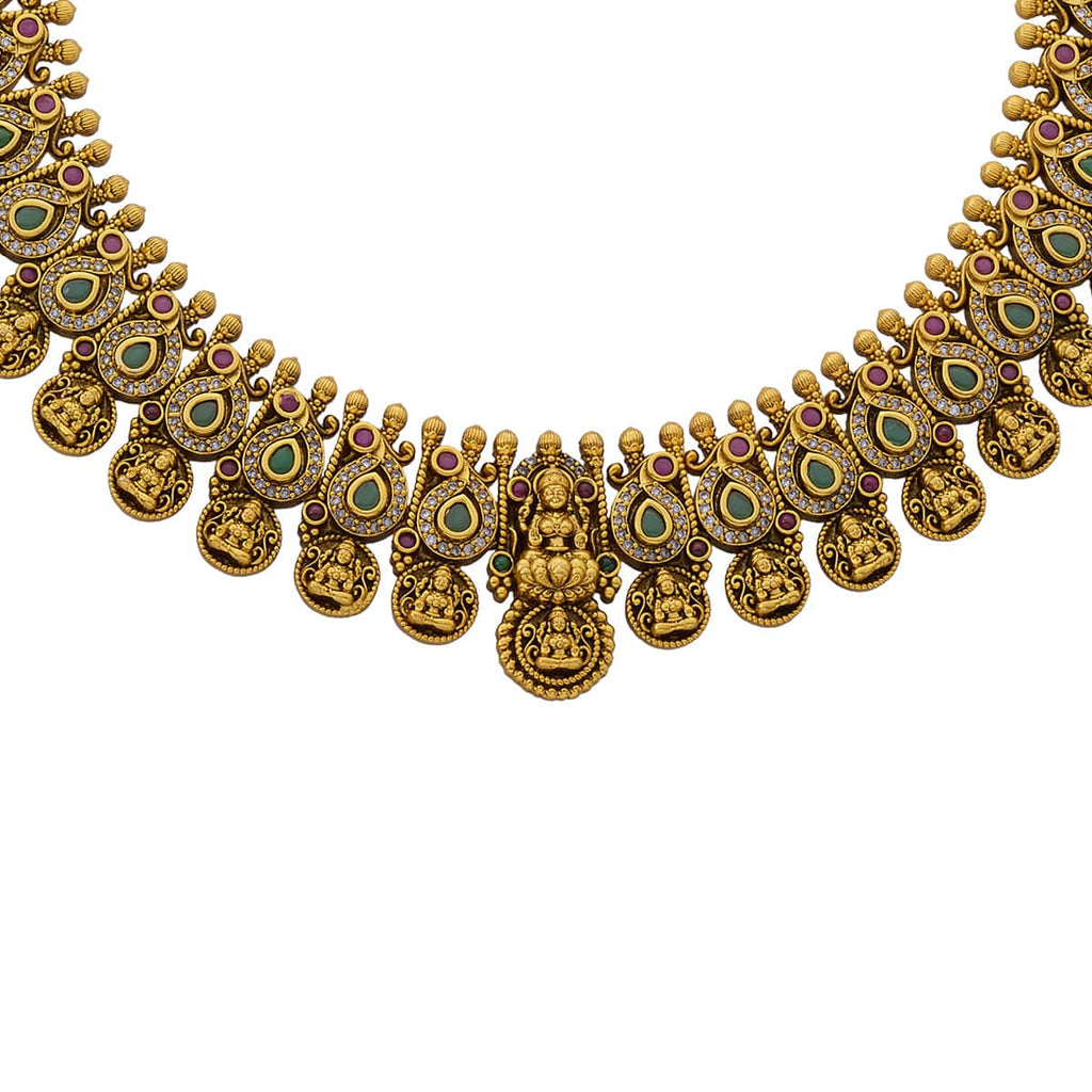 Antique Necklace copper alloy and synthetic stones