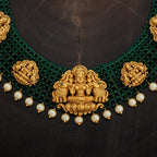 Handwork Laxmi temple necklace designs Antique Necklace
