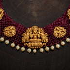 Handwork Laxmi temple necklace designs Antique Necklace